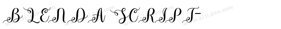 BLENDA SCRIPT字体转换